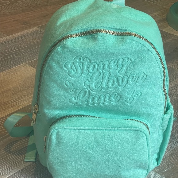 Stoney Clover Lane x Target Terry Cloth Embossed Backpack Light Mint Green NWT - Picture 5 of 5